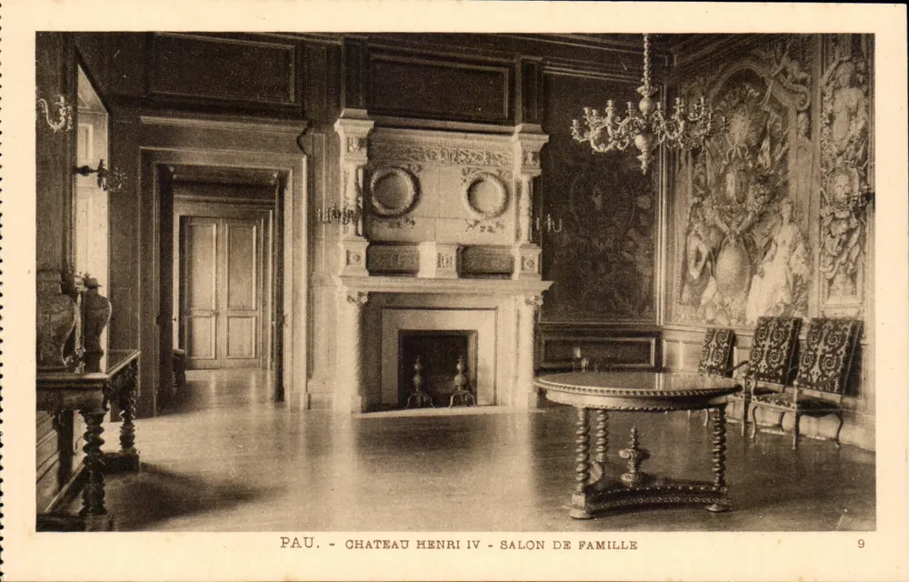 Pau - Schloss Henri IV - Salon de Famille — Heliogravur, n°9 - Vorderseite