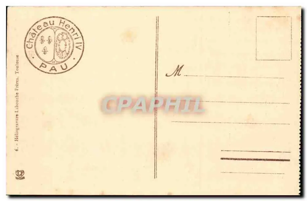 Pau — Vista geral sobre o Gave — Hélingravure Léonche Frères, n°4 - Verso