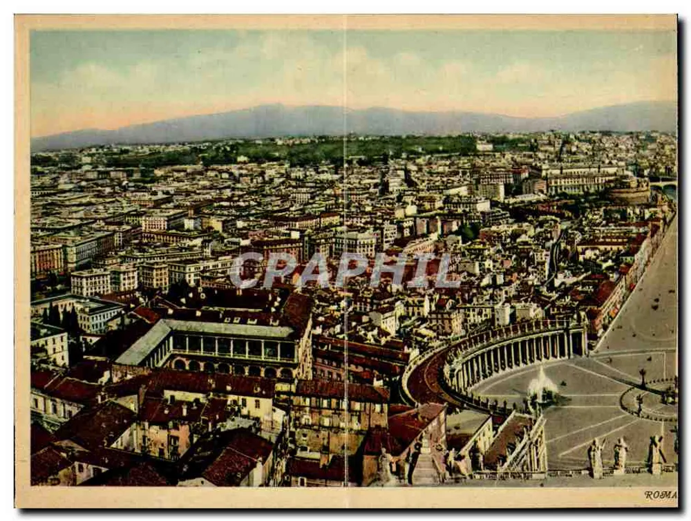Rom — Panoramablick vom Vatikan — Verlag Panorama - Rückseite