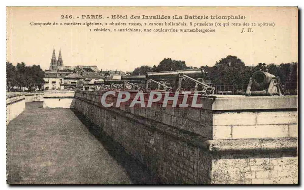 Paris - Hotel des Invalides (Die Triumphbatterie) — J. Hauer, Nr. 246 - Vorderseite