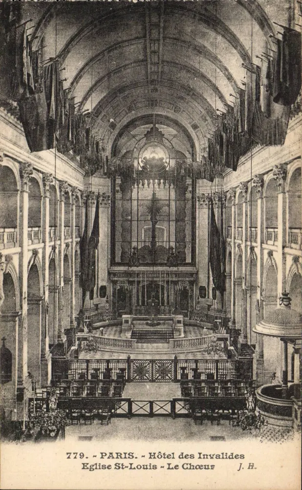 Hôtel des Invalides — Kirche Saint-Louis — Der Chor — J. H. - Vorderseite