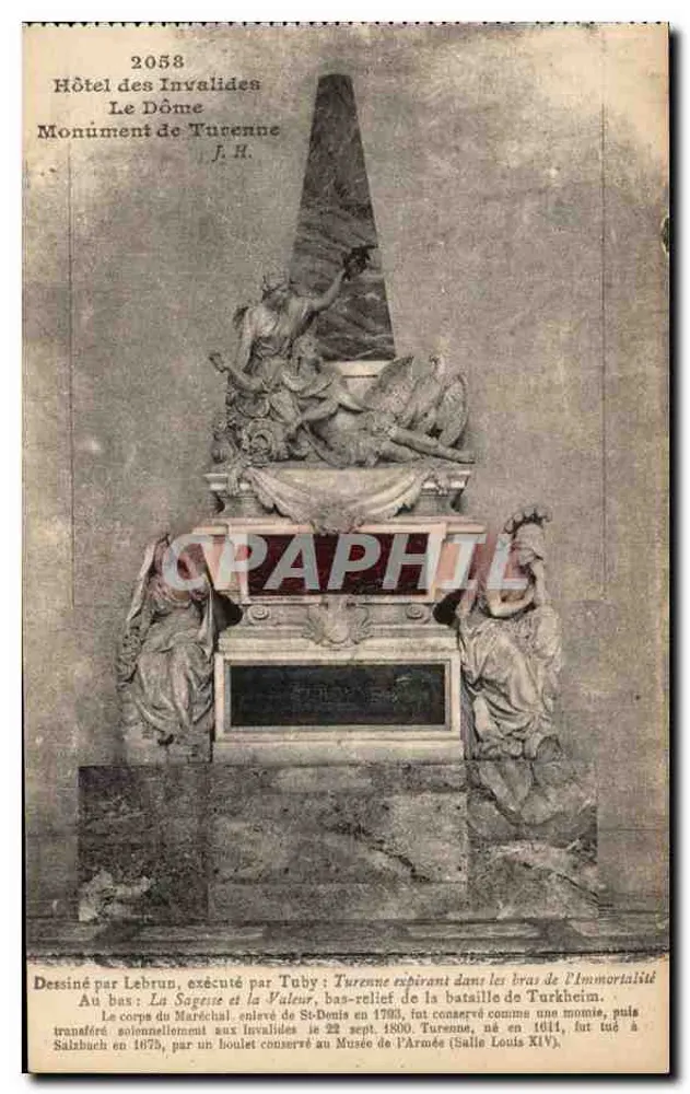 Hôtel des Invalides — Denkmal Turenne — Ausgabe der Gesellschaft der Freunde des Militärmuseums - Vorderseite