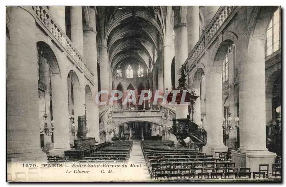 Paris — Kirche Saint-Etienne du Mont — Le Châur C. M. - Vorderseite