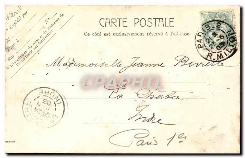 Paris - Place du Louvre und die Kirche Saint-Germain-l'Auxerrois — anonymer Verlag, Nr. 5058 - Rückseite