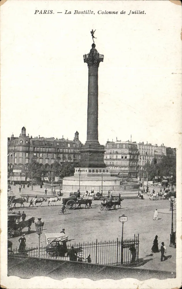 Paris — Die Bastille, Siegessäule — Verlag nicht sichtbar - Vorderseite