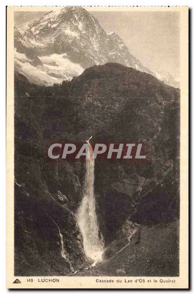 Cachoeira do Lago d'Oô e o Quairat — Luchon — n°145 - Frente