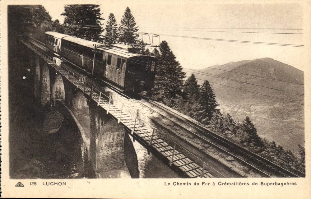 Die Schienenbahn von Superbagnères — Luchon — Nr. 125 - Vorderseite