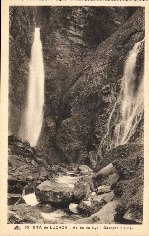 Cascata do Inferno — Vale do Lys — Env. de Luchon — n°85 - Frente