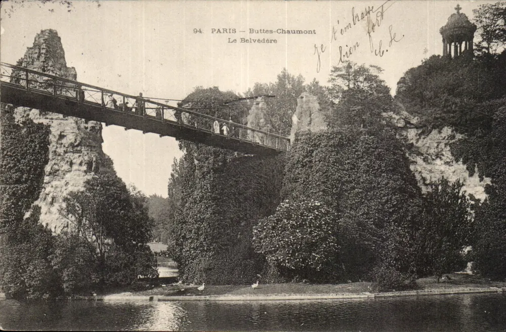 PARIS - Buttes-Chaumont — Der Belvédère — anonymer Verlag, n° 94 - Vorderseite