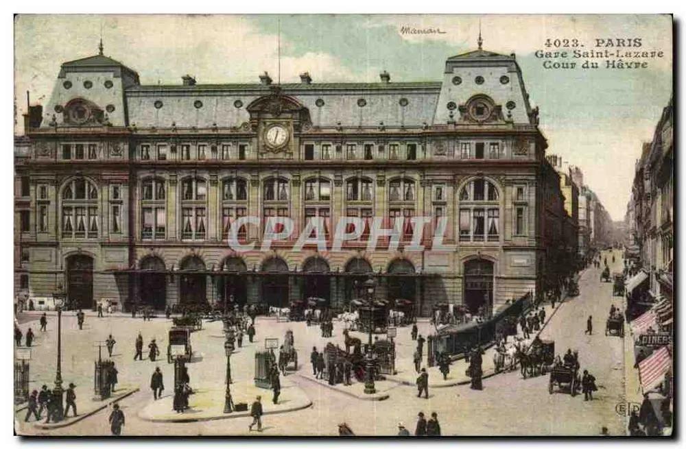 Bahnhof Saint-Lazare — Cour du Havre — Verlag Mamar - Vorderseite