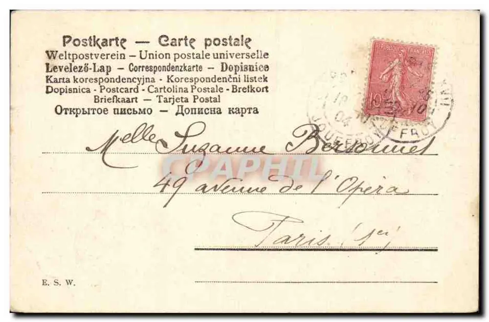 Dos perros de caza — Caza reservada — E. Bida - Reverso