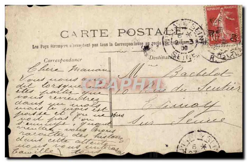 1º de Abril — Peixe — Carta postal humorística - Verso