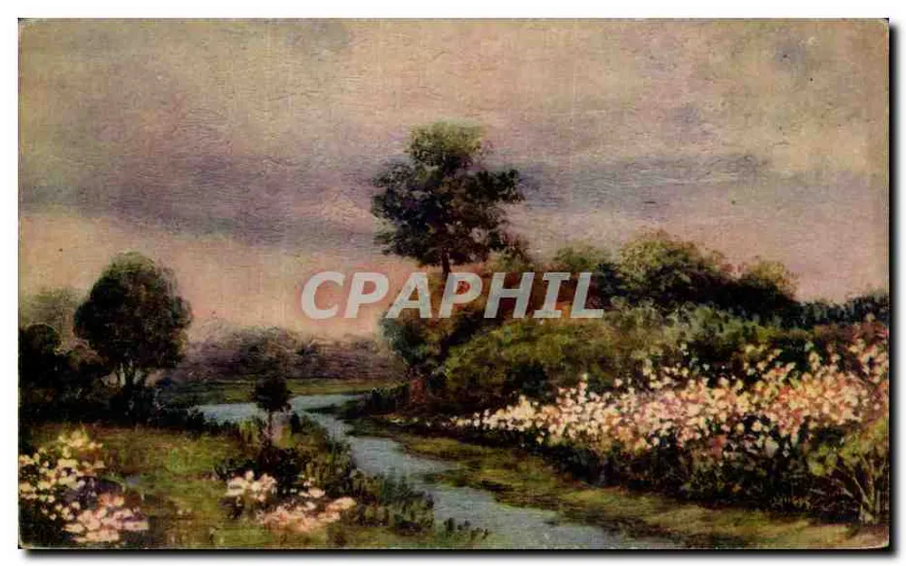 Landschap met bloemen en rivier — uitgever AA, n° 51 - Voorkant