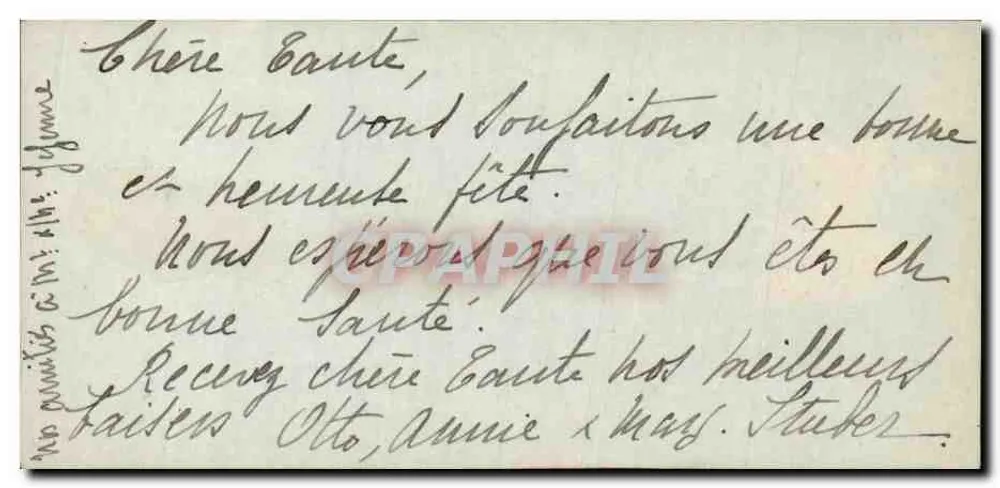 Landschaft mit blühendem Kirschbaum — Frohe Feiertage — Blenet, Paris, n°8 - Rückseite
