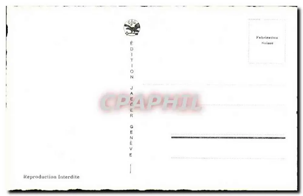 Genf. Brunswick-Monument und Quai-du-Mont-Blanc — Édition Jaeger Genève, Nr. 7047 - Rückseite