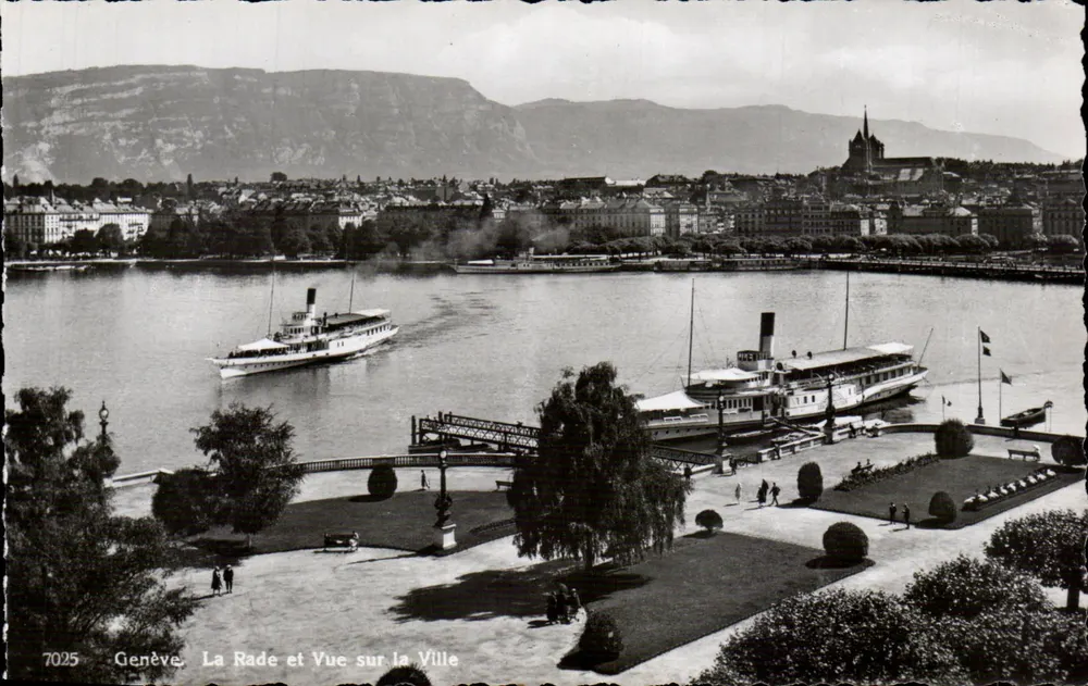 Genève, La Rade et Vue sur la Ville — Édition Jaeger Genève, n° 7025 - Vorderseite
