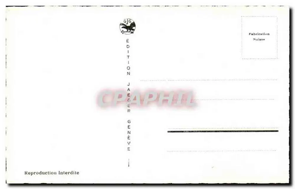 Genf - Das Neue Palais der Nationen — Edition Jaeger Genf, Nr. 7023 - Rückseite