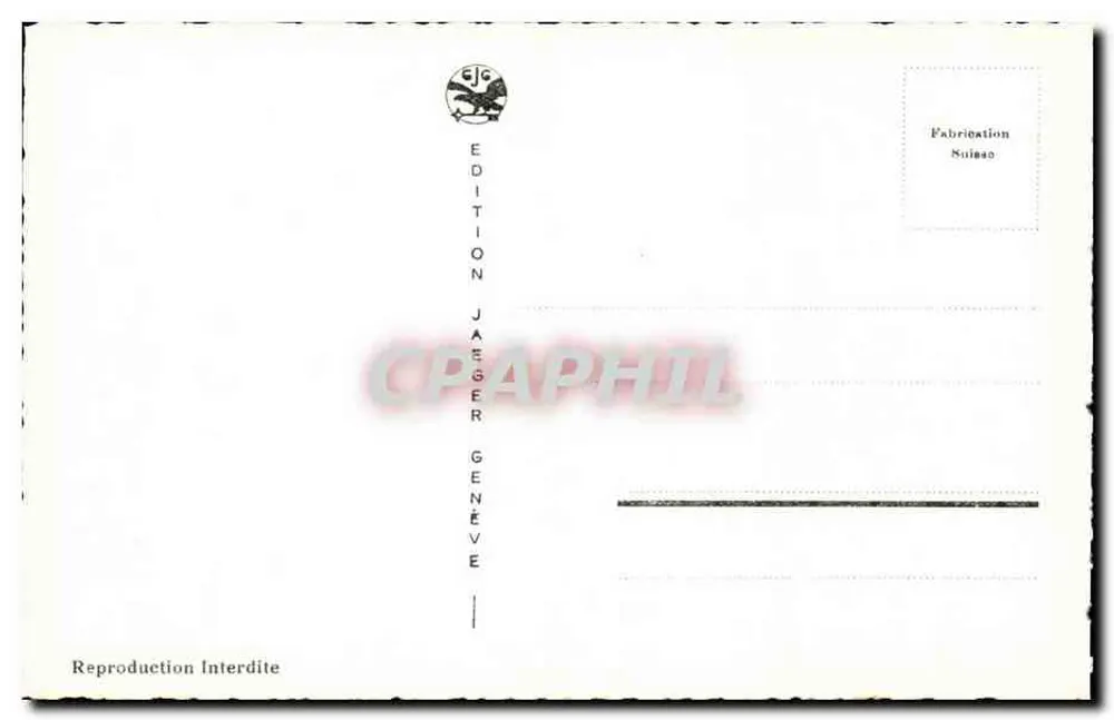 Genf. Internationales Arbeitsamt — Édition Jaeger Genf, n° 7049 - Rückseite