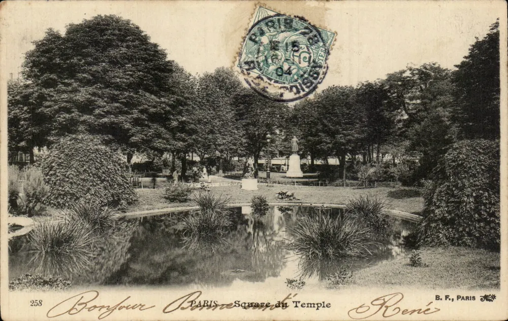 Paris - Praça do Templo — B. F., Paris, n° 258 - Frente