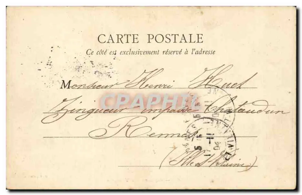 Paris - Praça do Templo — B. F., Paris, n° 258 - Verso