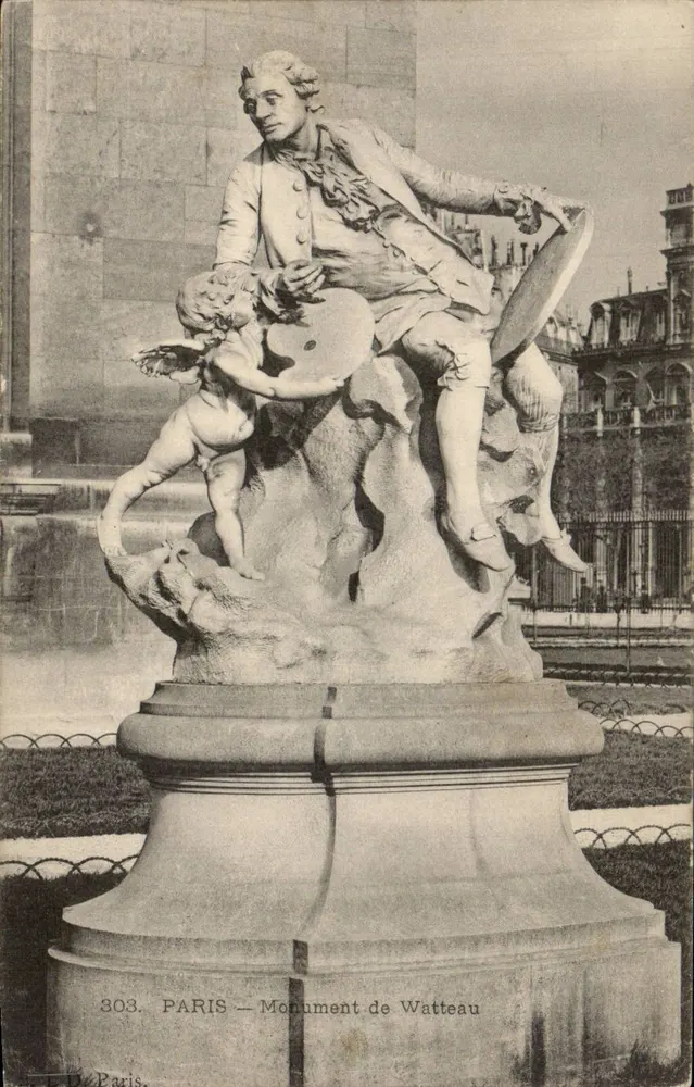 Paris — Monument de Watteau — editor Paris, n° 303 - Frente