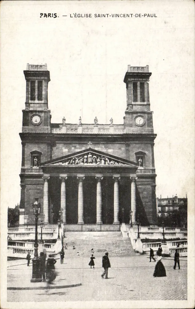 París — La Iglesia de San Vicente de Paúl — editor no identificado - Anverso