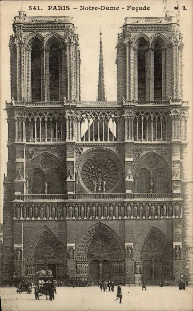 PARIS – Notre-Dame – Fachada — M.J. — n° 541 - Frente