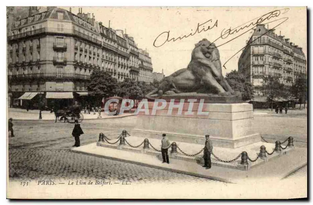 PARIS — O Leão de Belfort — LL. — n° 173 - Frente