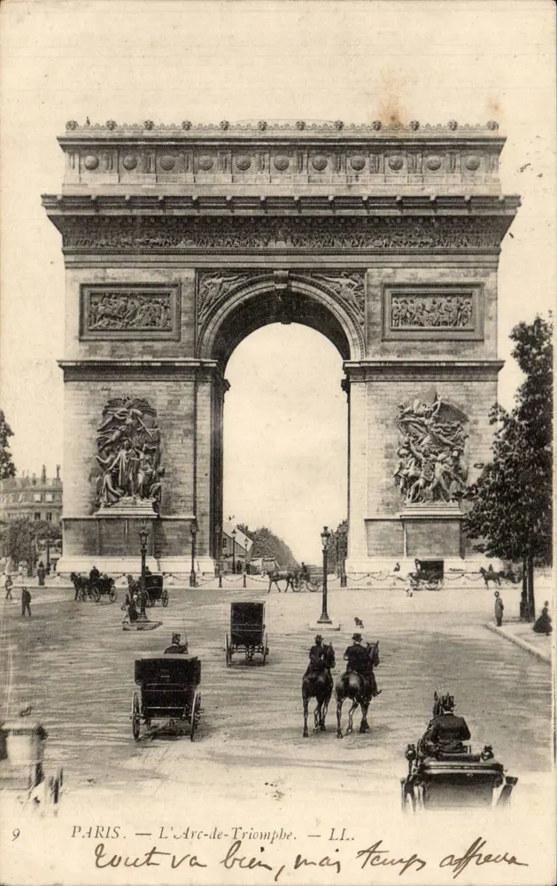 Paris — O Arco do Triunfo — LL. n°9 - Frente