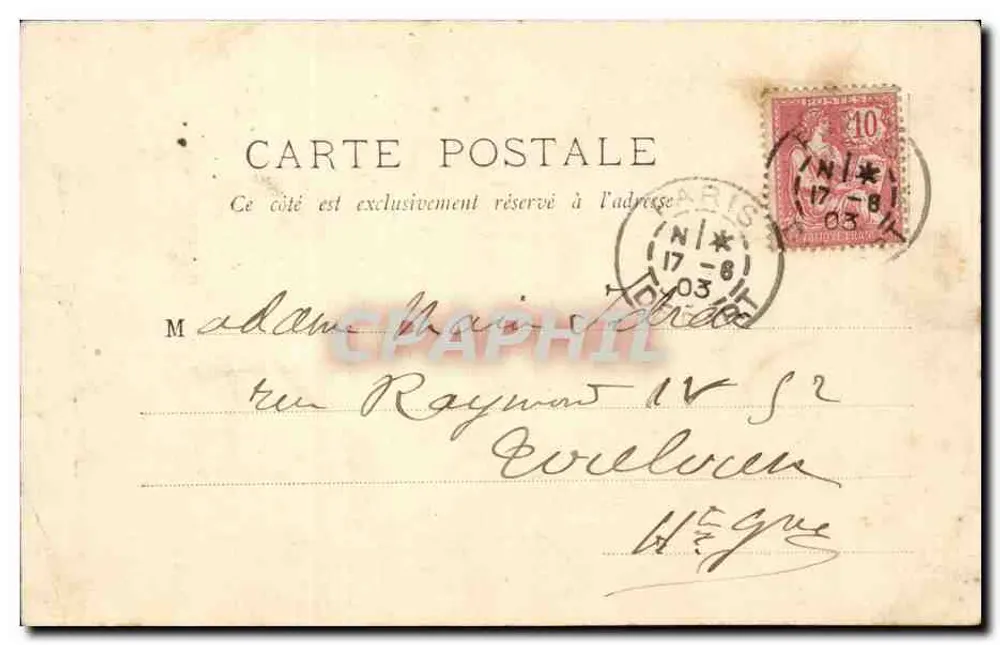 Paris — O Arco do Triunfo — LL. n°9 - Verso