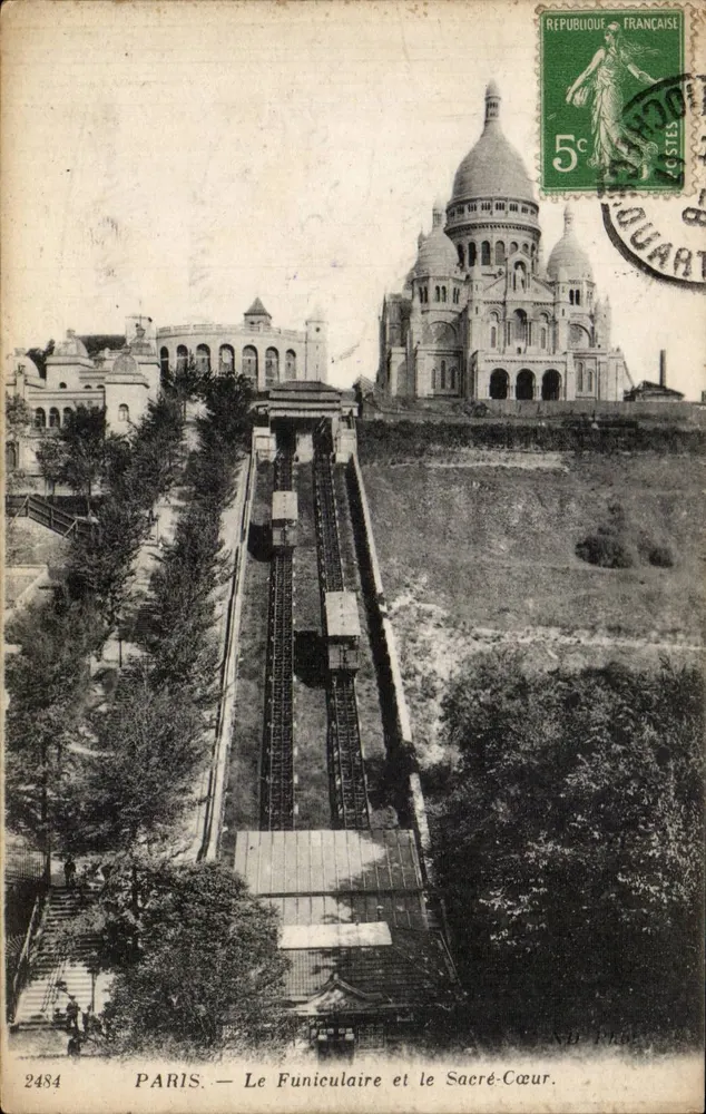 PARIS — Der Funicular und der Sacré-Cœur — Nr. 2484, Verlag Neuriger et Cie, Paris - Vorderseite