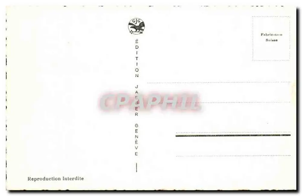 Genf — Allgemeiner Blick von den St-Pierre-Türmen — Édition Jaeger Genève, n° 7026 - Rückseite