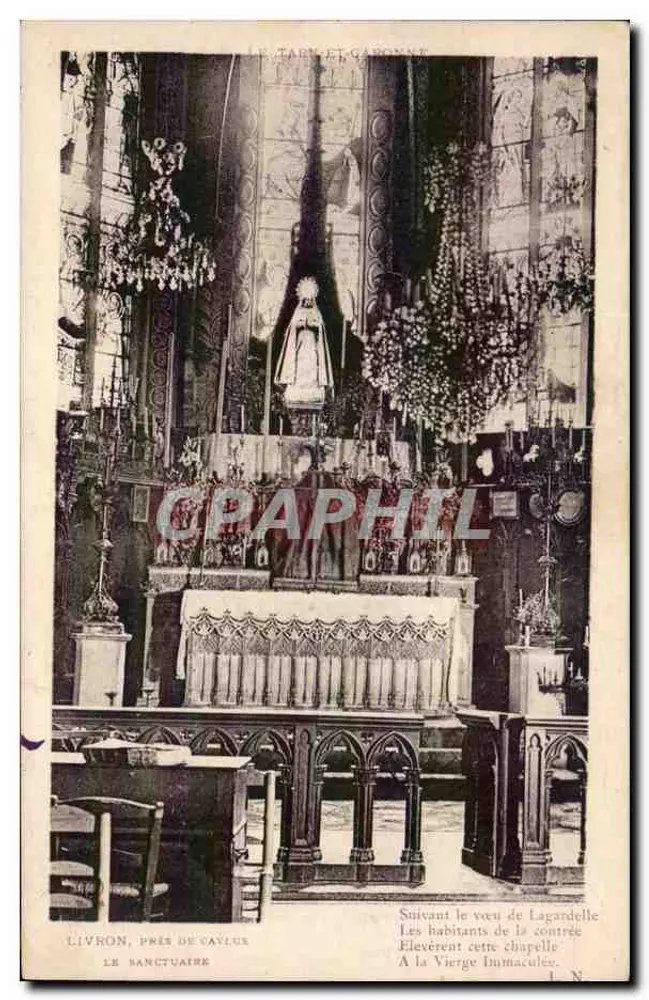 Livron, nahe Caylous — Wallfahrtskirche der Unbefleckten Jungfrau — Verlag Le Tarn et Garonne, Nr. 1 N - Vorderseite