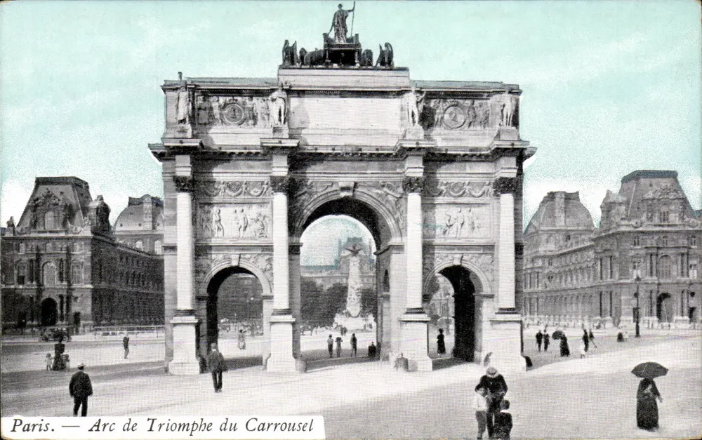 Paris — Arco do Triunfo do Carrousel — editor A. B. - Frente