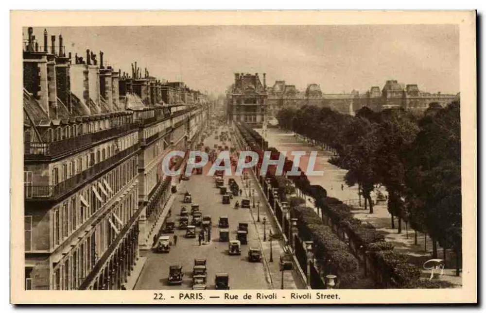 Paris — Rue de Rivoli — Rua de Rivoli — A. Lecoute, rua Ste-Croix-de-la-Bretonnerie, Paris - Frente