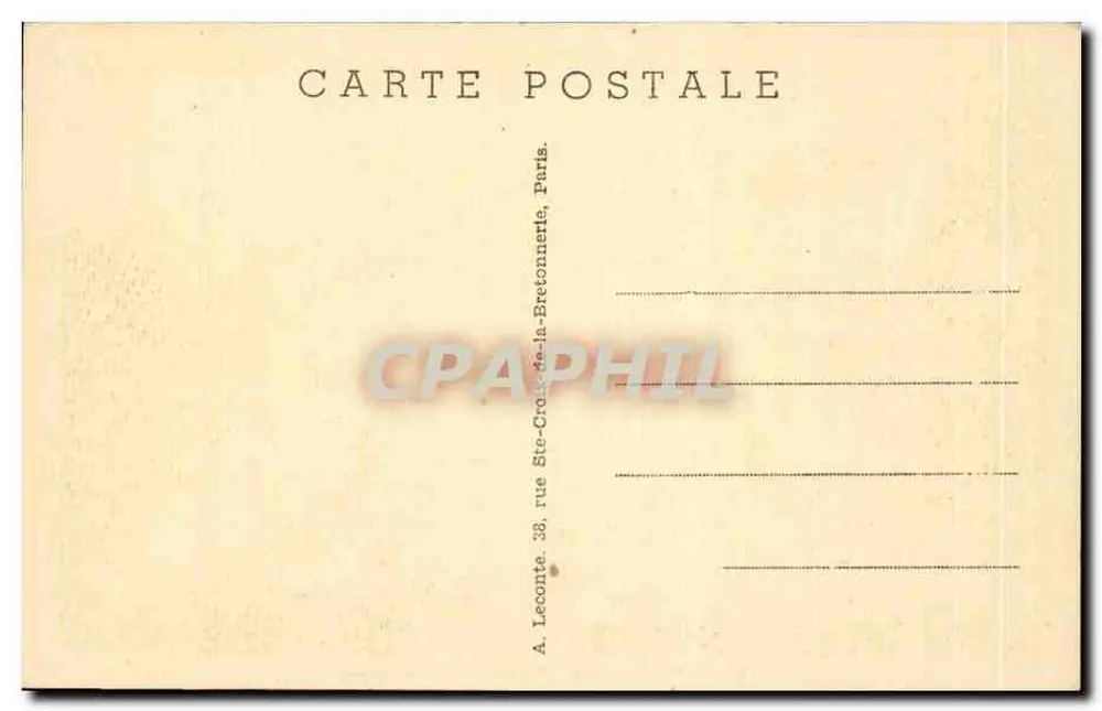 Paris — Rue de Rivoli — Rivoli Street — A. Lecorte, Paris - Verso