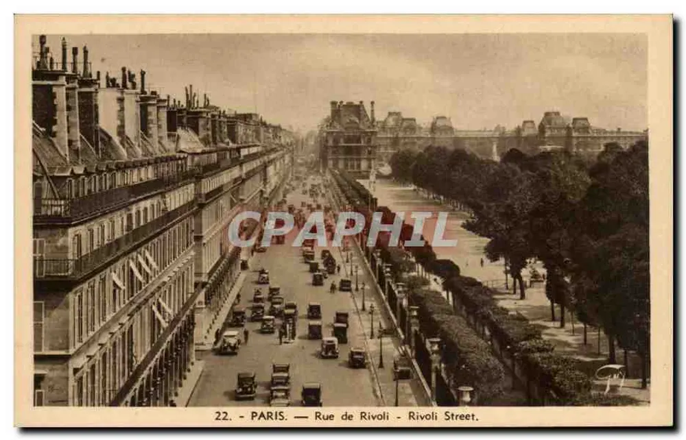 Paris — Rue de Rivoli — Rua de Rivoli — A. Leconte, 38 rue Ste-Croix-de-la-Bretonnerie, Paris - Frente