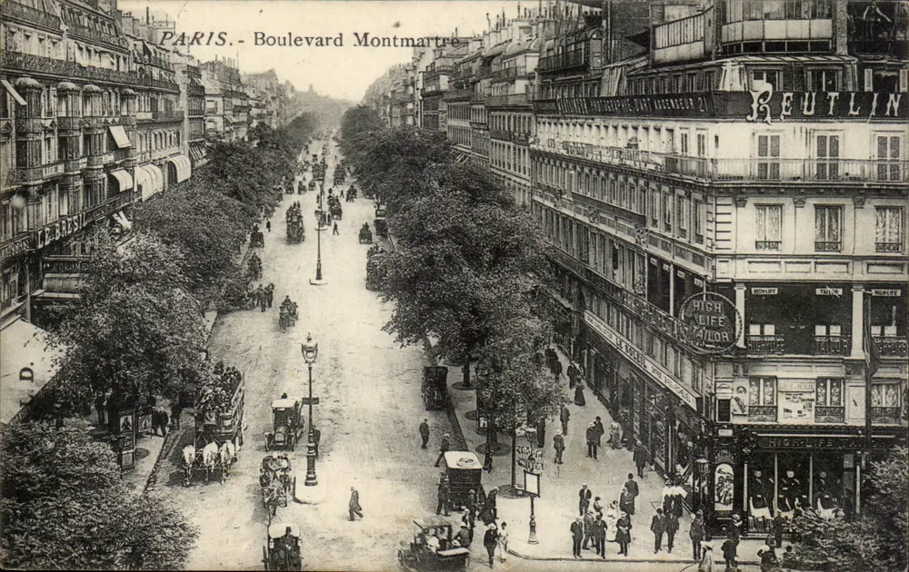 Paris - Boulevard Montmartre — vista urbana — editor Reutlin - Frente