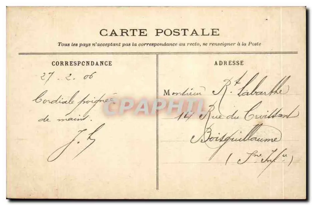 Paris — O Boulevard dos Italianos — editor não identificado - Verso