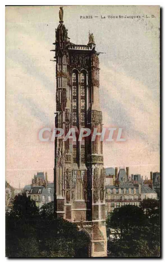 Paris — Torre Saint-Jacques — L. D. - Frente