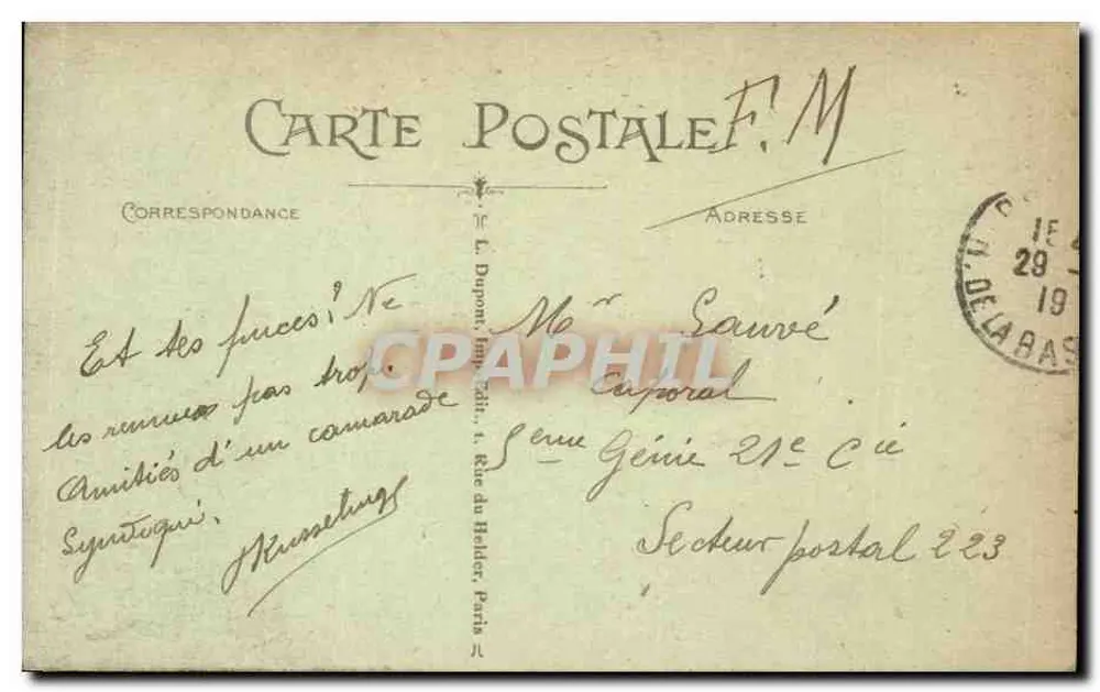 Paris — Torre Saint-Jacques — L. D. - Verso