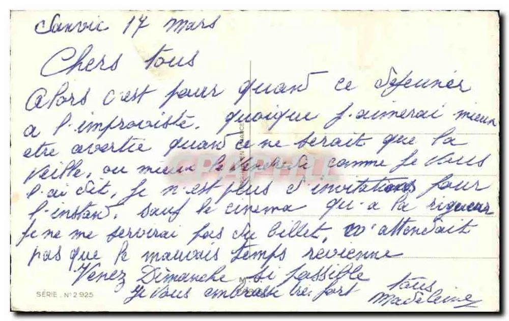 Hawaïanse kinderen in een kano — P.P.I. — Serie N°2925 - Achterkant