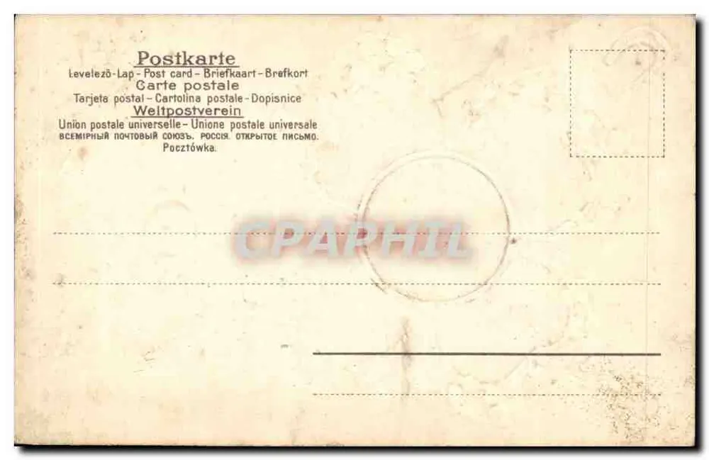 Femme au centre d'un trèfle à quatre feuilles — éditeur non visible - Rückseite
