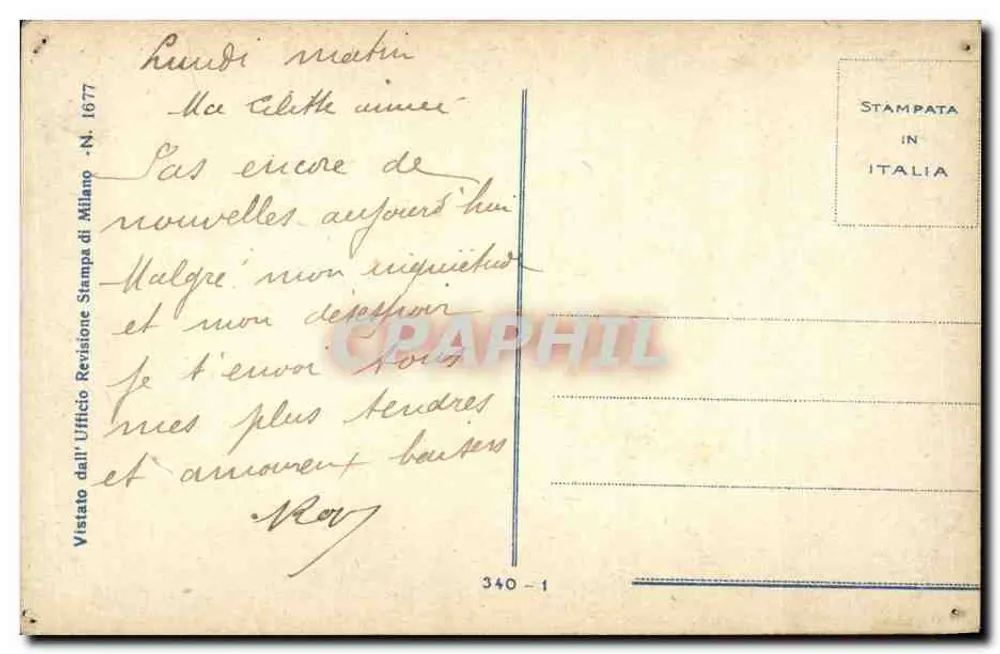 Liebe — romantische Szene — Stampa Revisione Milano, N. 1677 - Rückseite