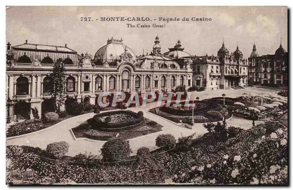 Monte-Carlo - Fachada do Casino — J. Gilletta & Cie, Nice, n°727 - Frente