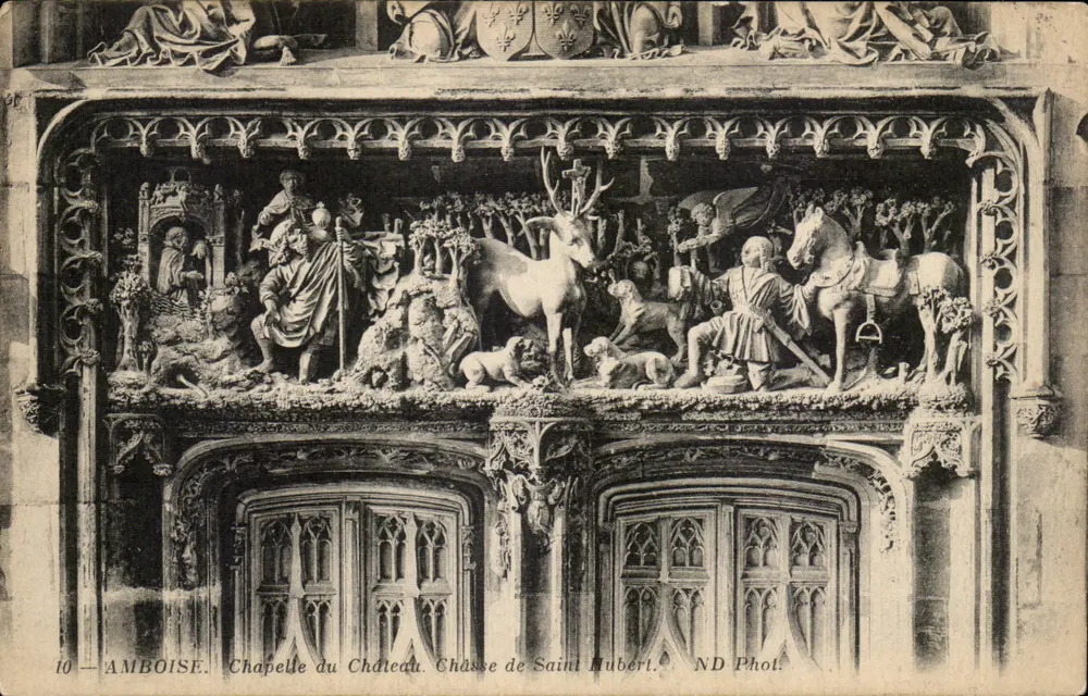 Amboise — Kapelle des Schlosses. Reliquienschrein des Heiligen Hubert — ND Fot. - Vorderseite