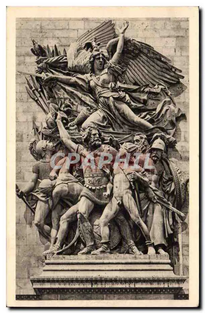 Arc de Triomphe de l'Étoile — Der Abmarsch (Rude) — Serv. Commercial Monumenta Historiques, Paris - Vorderseite