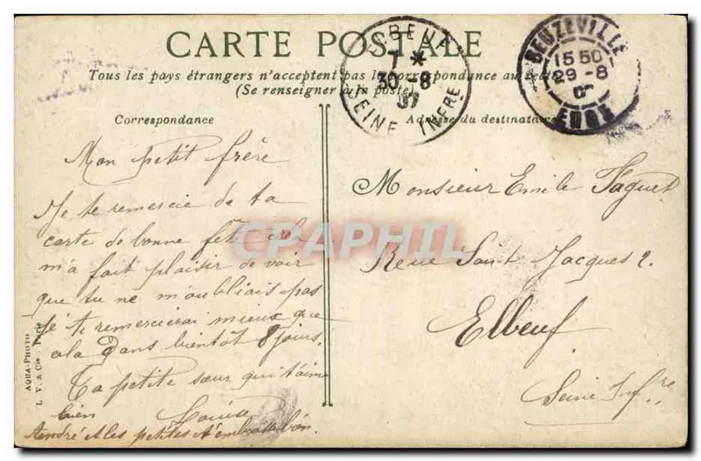 As Duas Irmãs — Rochas de Saint-Jacques — Editora L.V. & Cie, n° não visível - Verso