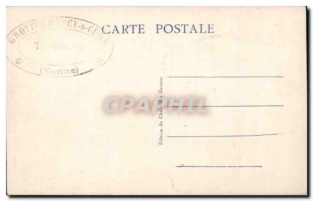 Höhlen von Arcy-sur-Cure (Yonne) — Saal Sainte-Marguerite — Höhlen-Edition - Rückseite