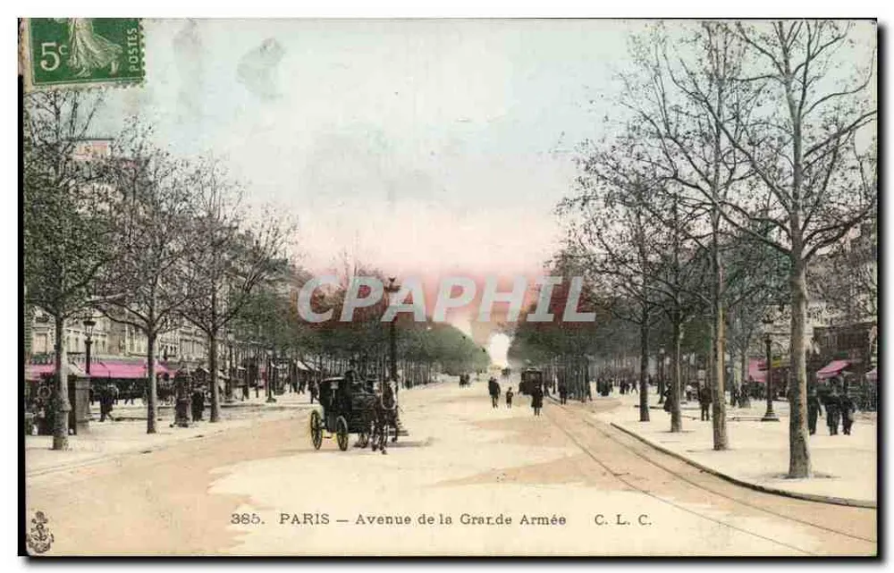 PARIS — Avenue de la Grande Armée — C. L. C. n° 385 - Vorderseite